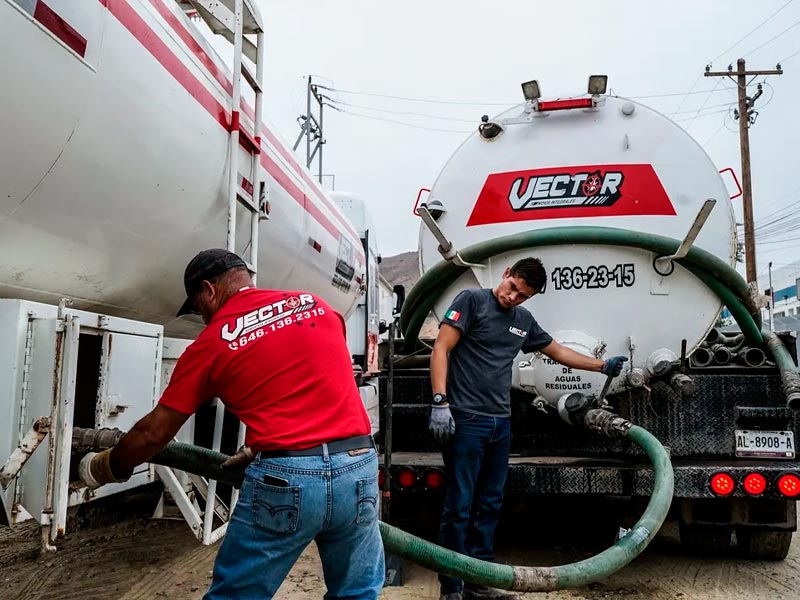 Vector servicios de drenaje